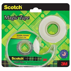 3M Scotch 1.9cm x 25.4m Magic Tape  + 1 N Refillable Dispenser